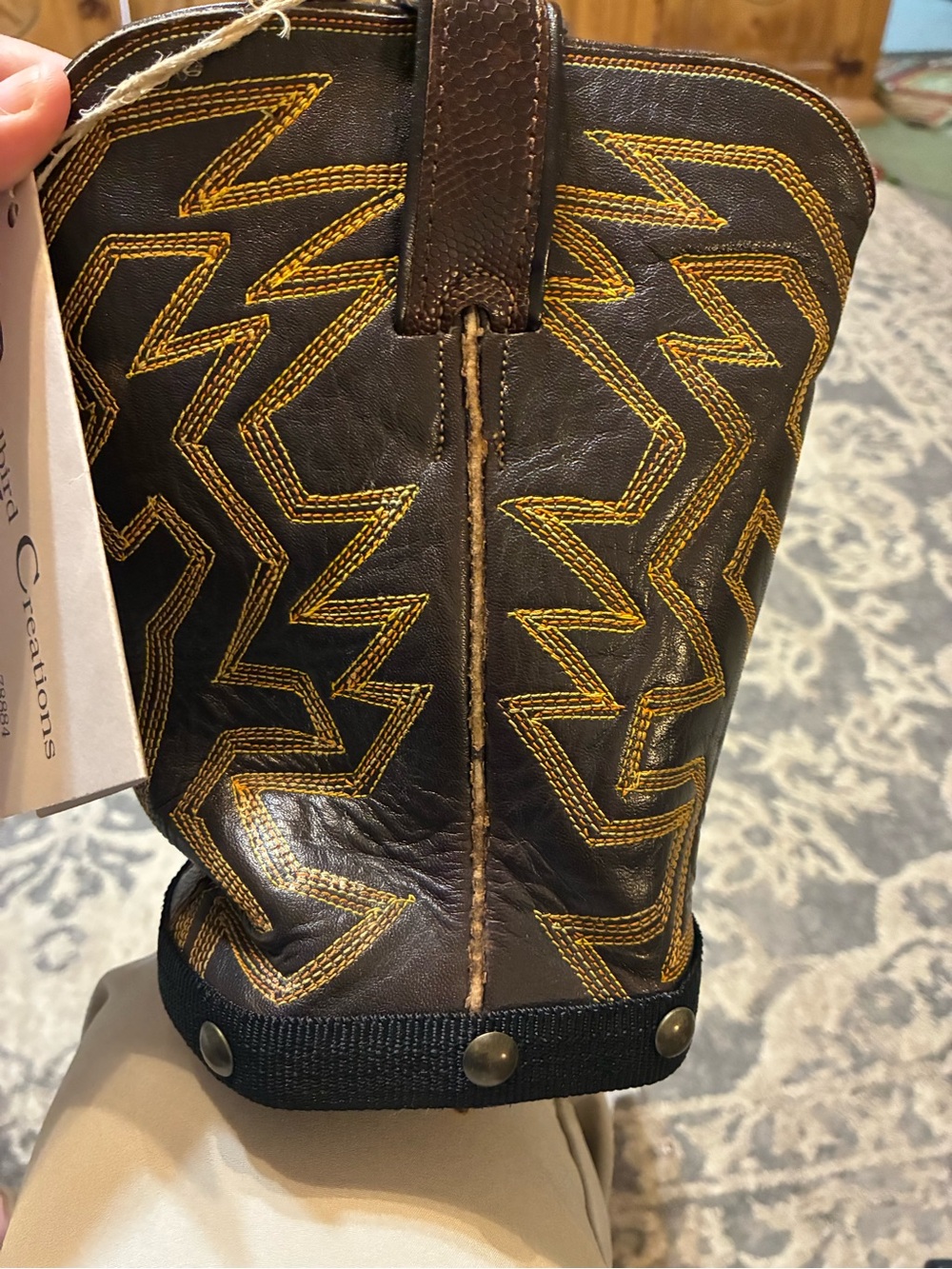 Hand crafted one of a kind purse  made from a vintage boot